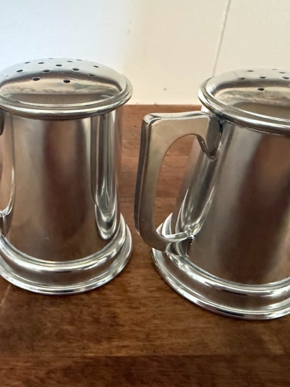 Stieff Pewter Salt and Pepper Shakers